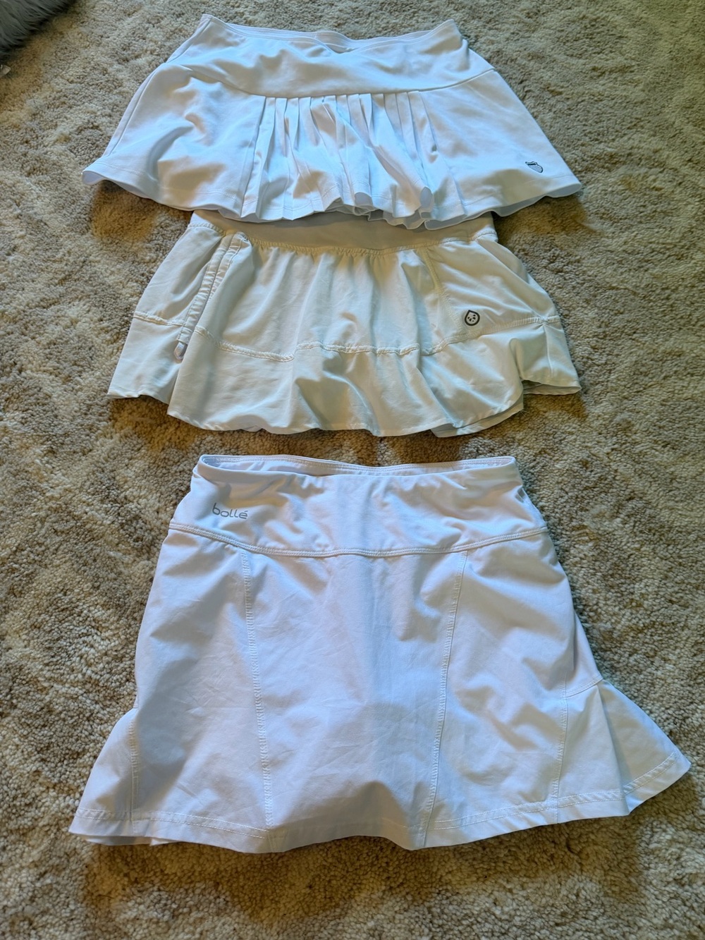 Bundle of white Tennis Skirts (3) Tasc K Swiss Bolle